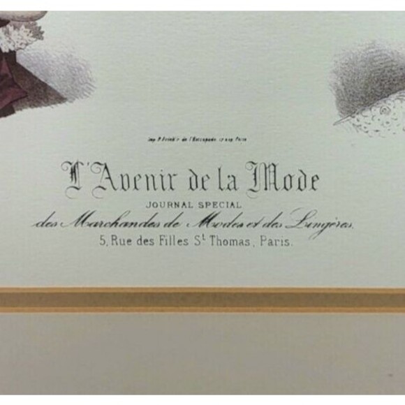 1880s Victorian Henry Petit L'Avenir de la Mode Hat Catalog Lithograph 18"x24" - Picture 6 of 8